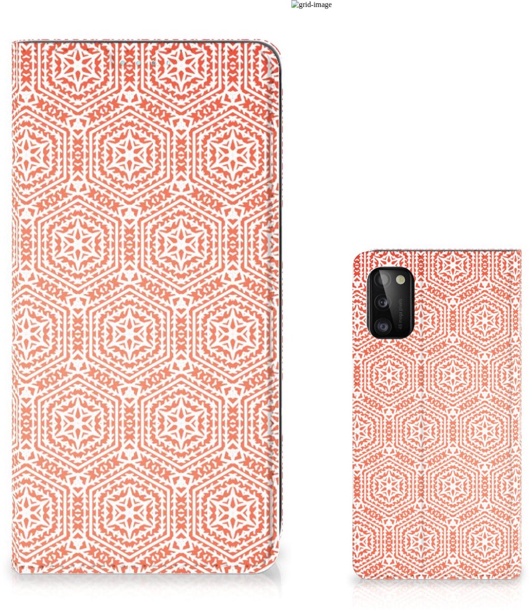 Samsung Galaxy A41 Hoesje met Magneet Pattern Orange