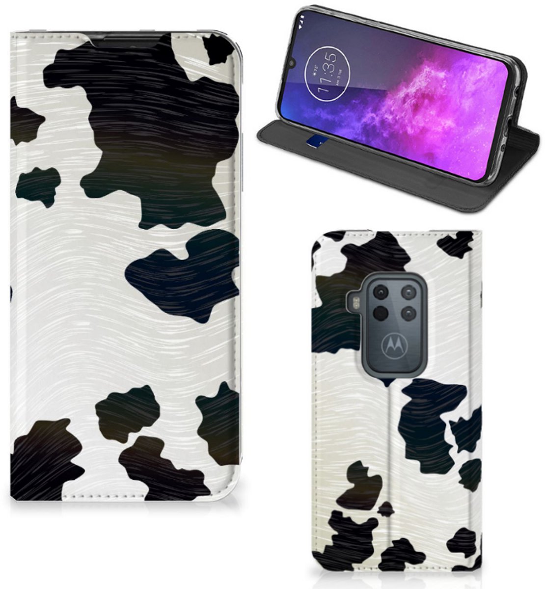 Motorola One Zoom Hoesje maken Koeienvlekken