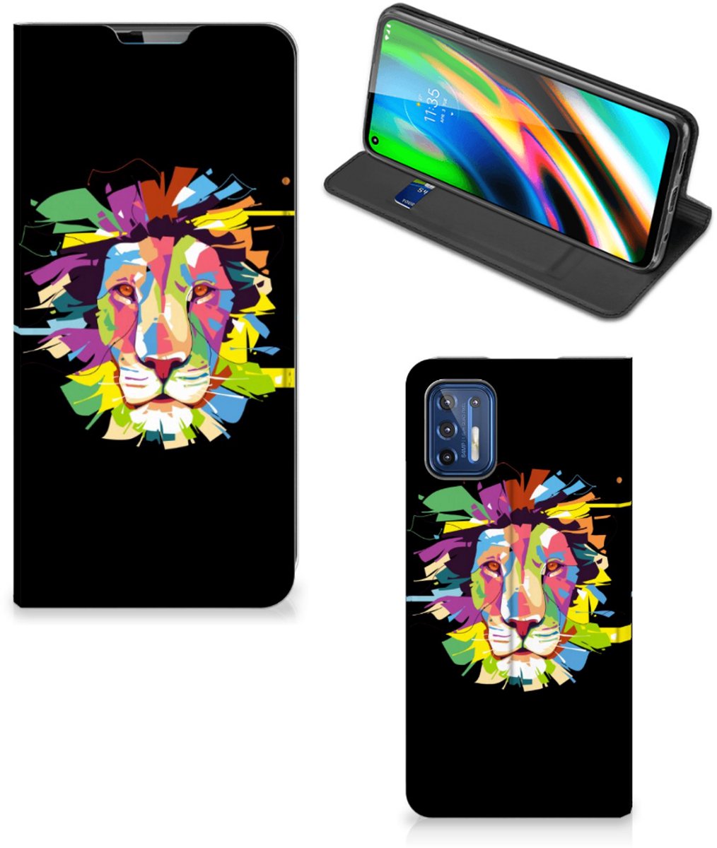 Motorola Moto G9 Plus Magnet Case Lion Color