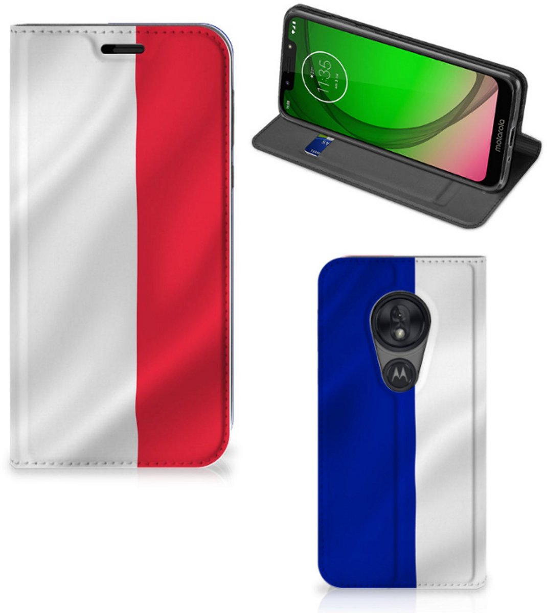 Standcase Hoesje voor Motorola Moto G7 Play Standcase Frankrijk