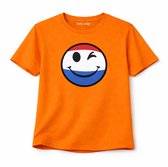 T-shirt enfants smiley emoji FR | King's Day vêtements enfants | Orange | Taille 158