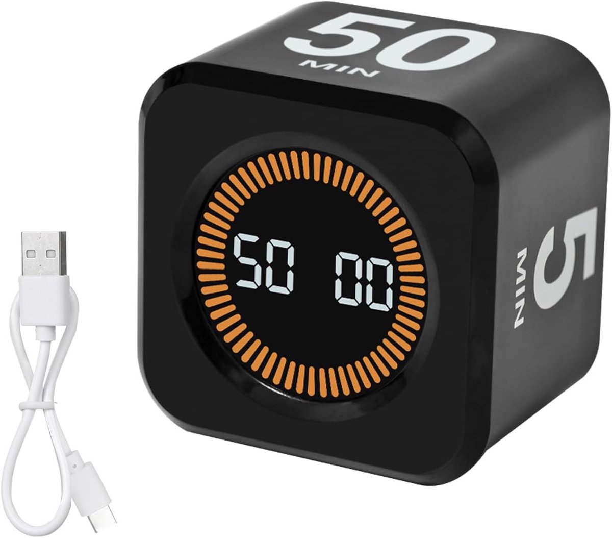 Allecto - Visuele Timer - Zwaartekrachtsensor - Gevisualiseerde Timer - Afteltimer - Pomodoro Kubus - Geheugenfunctie - Interactief - Koken Klaslok...