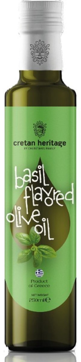 Cretan Heritage met Basilicum Olijfolie 250 ml – Extra Vierge uit Kreta
