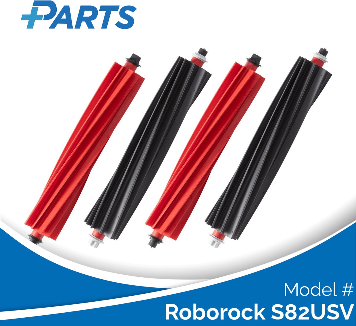 Roborock S82USV Borstels (4 Stuks, Plus.Parts® alternatief voor 8.02.0322)