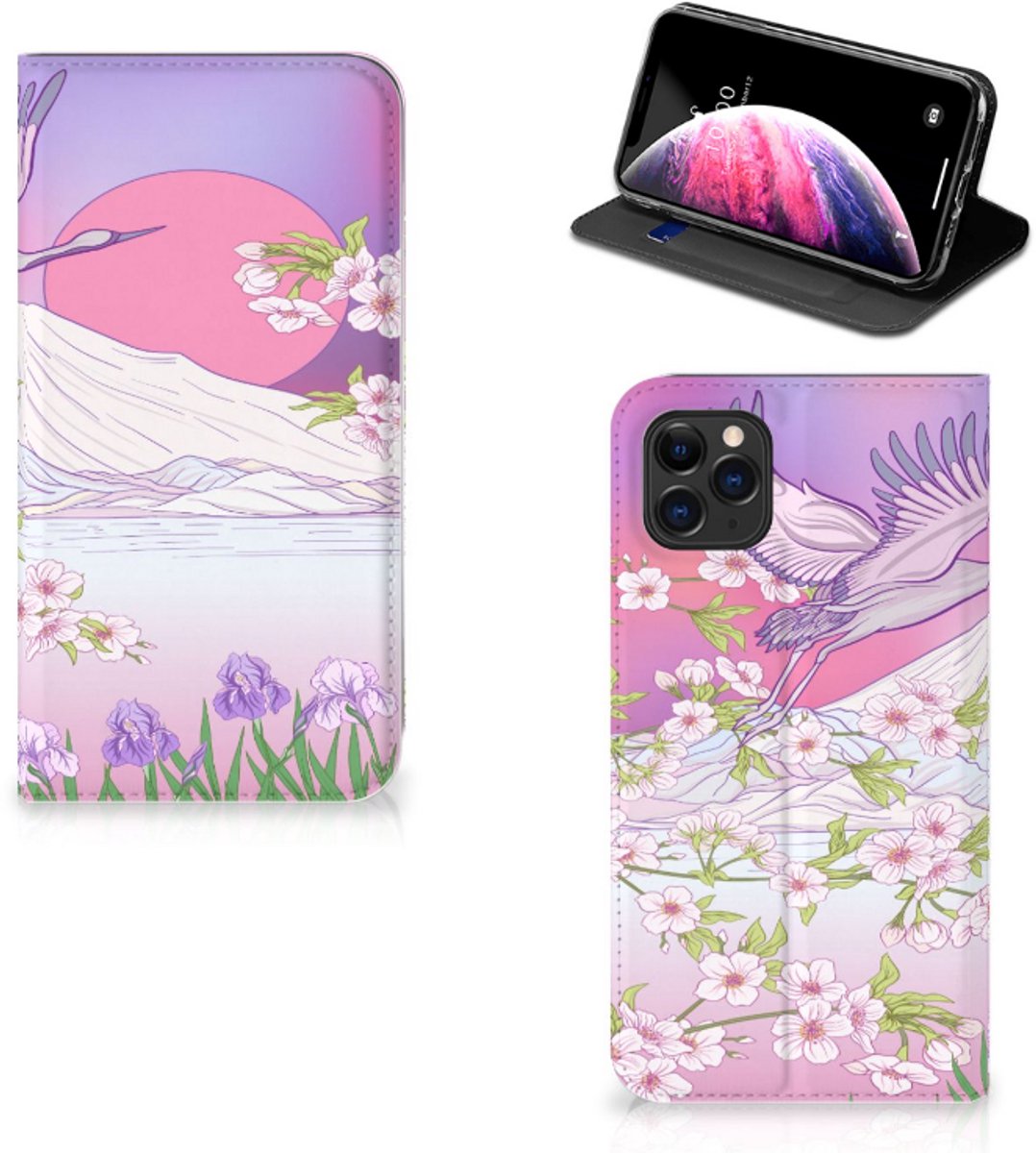 Book Case voor Apple iPhone 11 Pro Max Hoesje maken Bird Flying