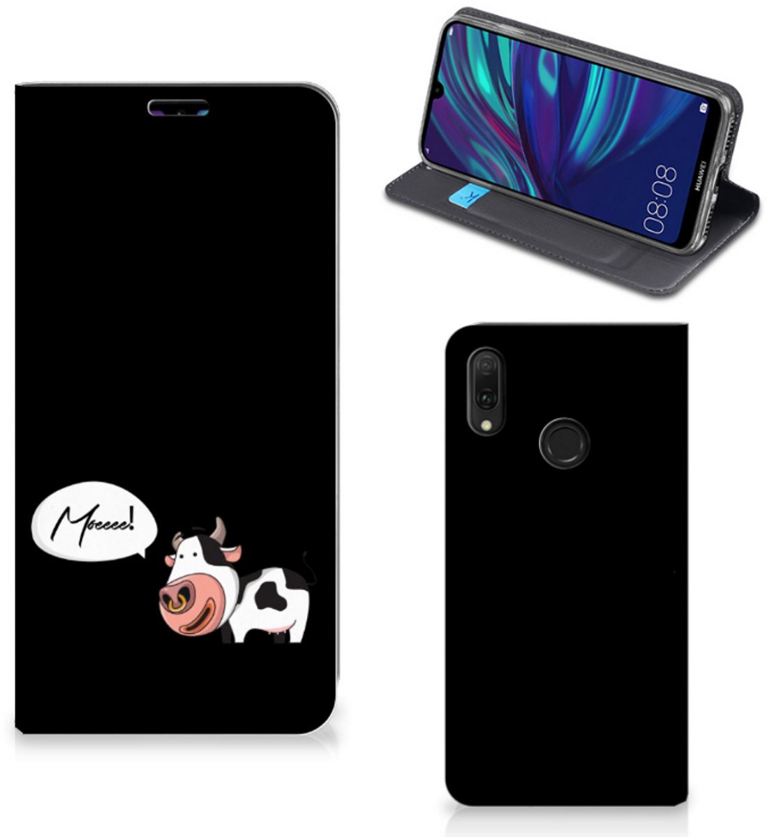 Huawei Y7 hoesje Y7 Pro (2019) Magnet Case Cow