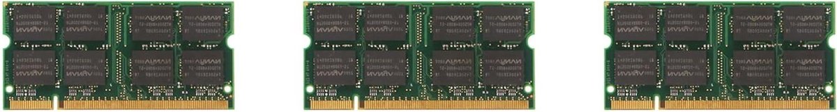 Laptop Geheugen - RAM Module - Prestaties Verhogen - DDR 333 MHz - 3x 1 GB - Groen