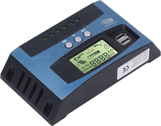 Solar Laadregelaar - Zonnecontroller MPPT - Energie Beheer - Real Time Display - 100A - Meerkleurig