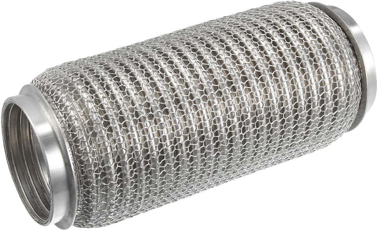 Dailygoods- Uitlaatpijp Flexibel - Universele Pasvorm - RVS - Geluidsisolatie - Trillingsreductie - Pijpdiameter 38mm - Flexibele Uitlaat