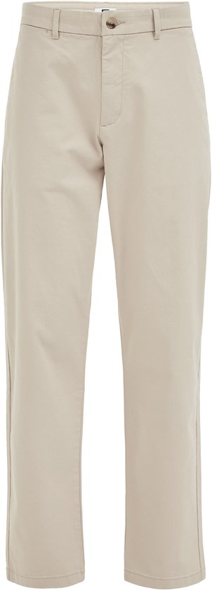 Lichtbeige regular fit chino.