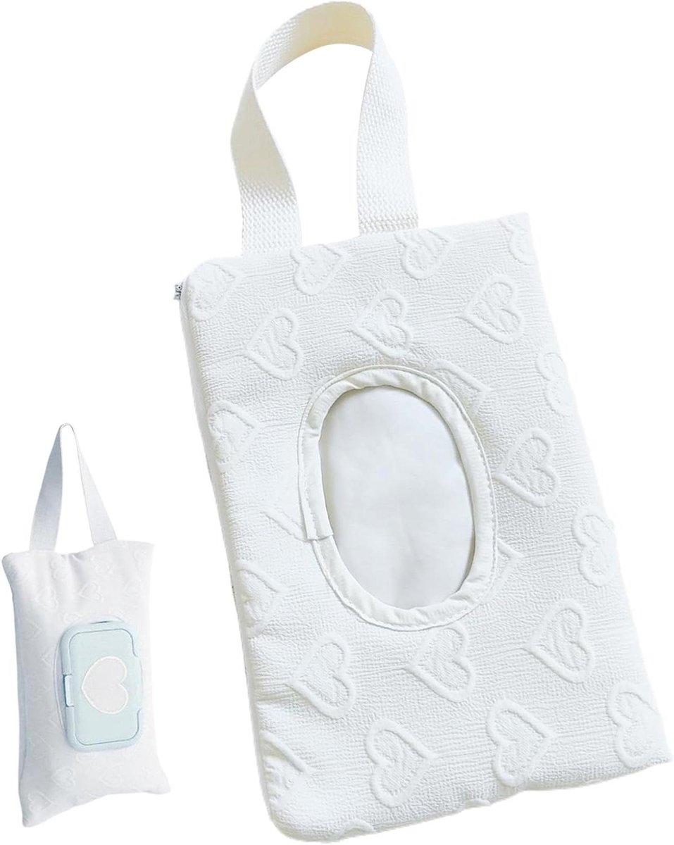 Dispenser Vochtig Doekjes - Navulbare Container - Thuis Gebruik - Effenent Bescherming - 15 x 23 cm - Wit