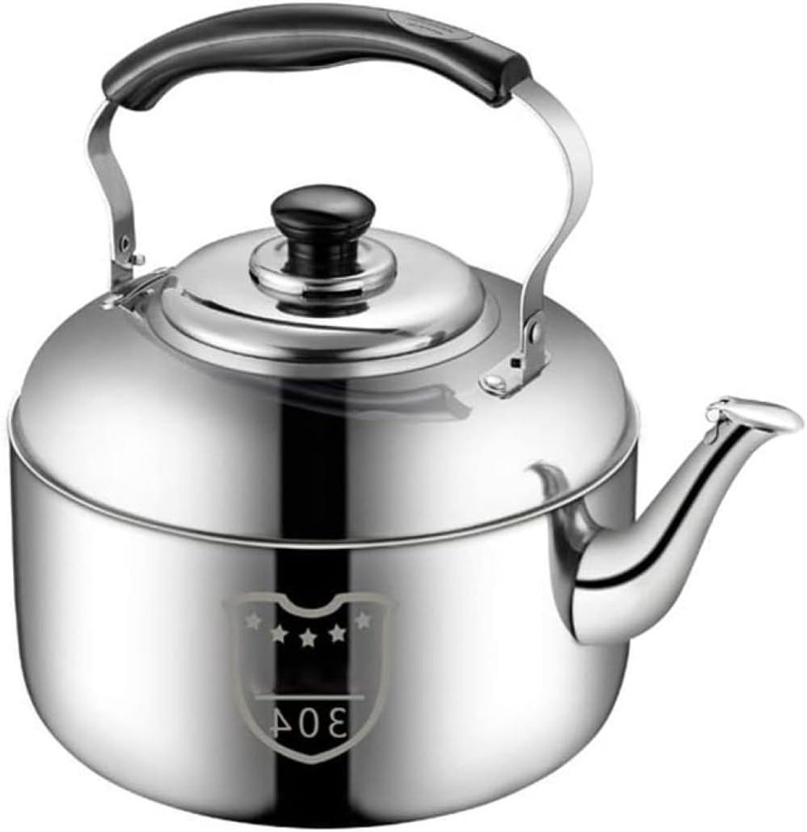 Waterkoker RVS - Theepot Inductie - Water Koken - Verdikte Bodem - 4 Liter - Zilver