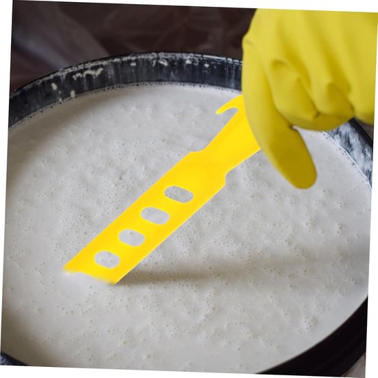 Verf Roerstaafjes Set - Mengstokken Herbruikbaar - Klus Klussen - Fijne Gelijkmatige Menging - 2 Stuks 28cm - Geel — afbeelding 2