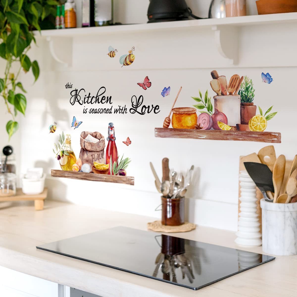 Dailygoods- Muursticker Voedsel Citaten - Wanddecoratie Keuken - Muurdecor Eetkamer - Zelfklevend Vinyl - Inspirerende Belettering - Verwijderbaar