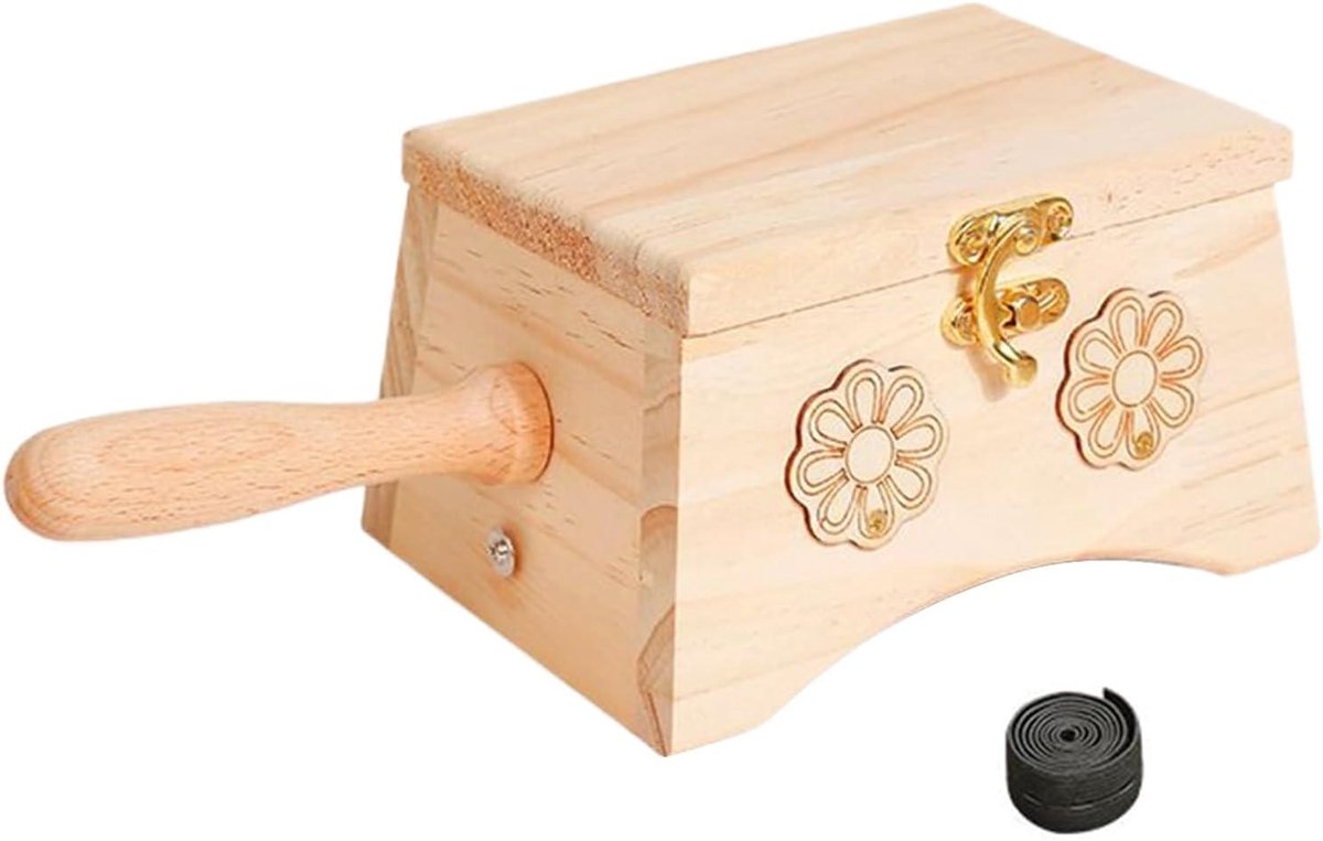 Warmte Massage Box - Houten Massage Doos - Buik Ontspanning - Natuurlijke Materialen - 16 x 12 x 9.5 cm