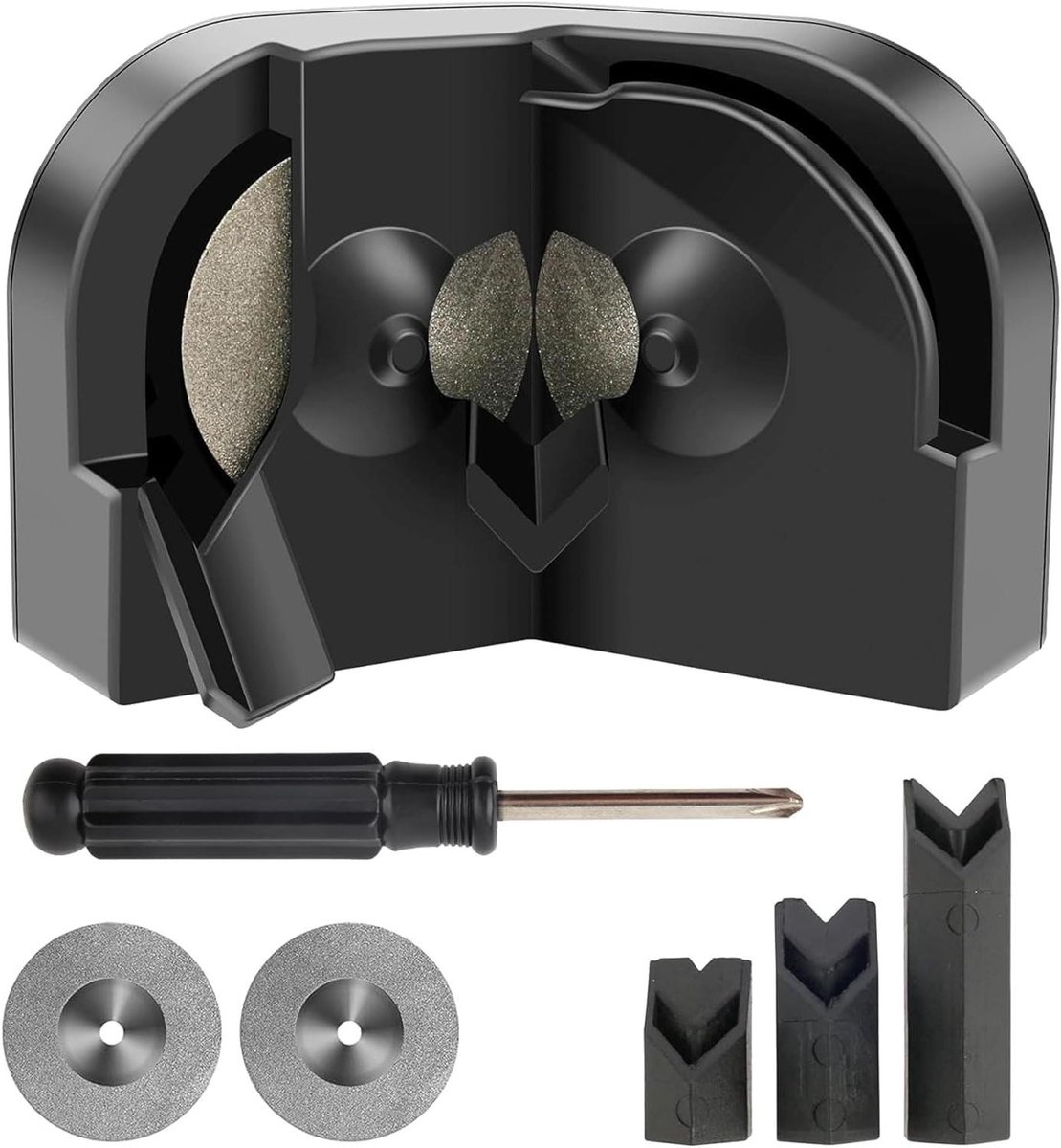 Elektrische Slijper - Boor Slijper - Gereedschap Scherp Maken - 2 Diamantschijven - Compact Design - Zwart