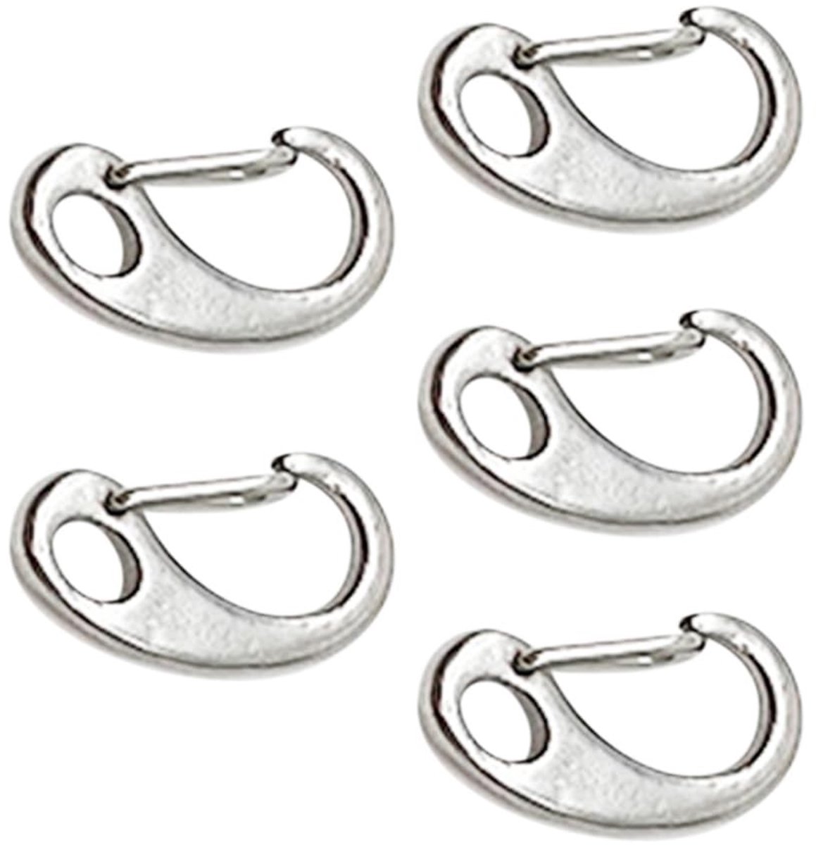 Dailygoods- Snaphaak Eivormig Ontwerp - Karabijnhaak RVS - Musketonhaak - Sleutelhanger - Outdoor - 30mm/100mm Grootte