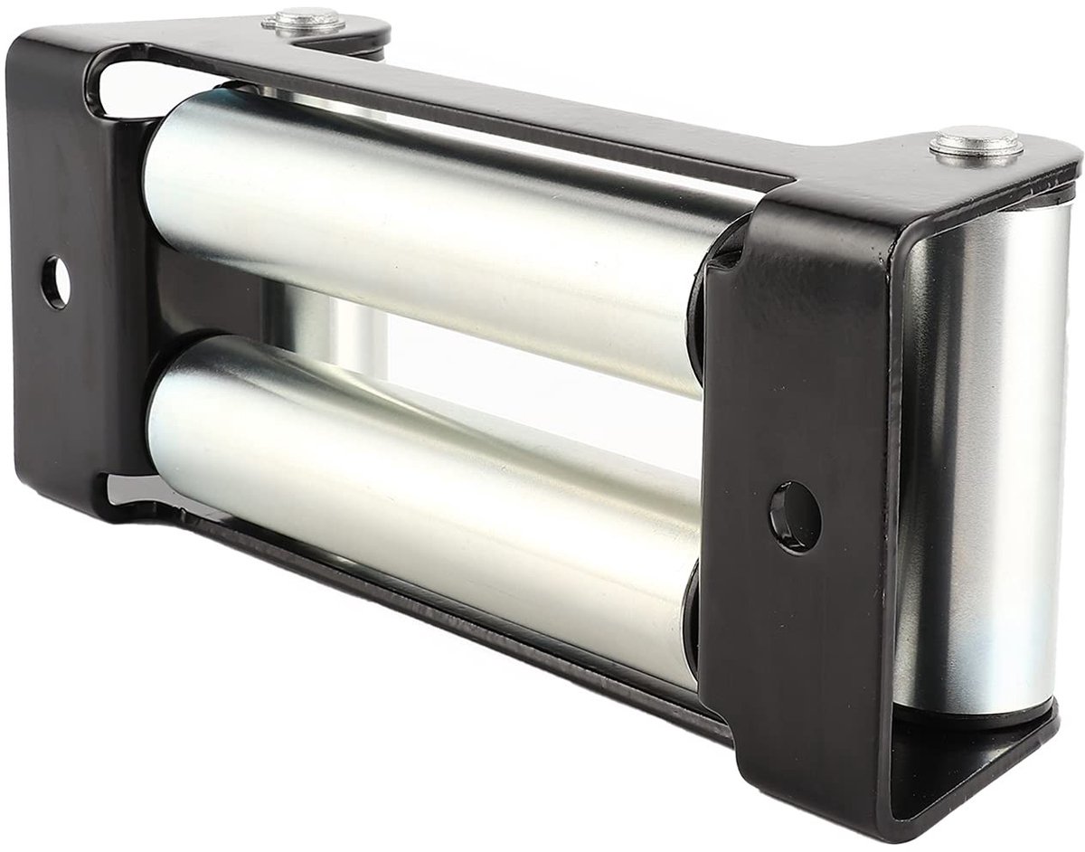 Dailygoods- Kabelroller 10 Inch - Heavy Duty Winch Roller - Capaciteit 8000-17500 lbs - Metaal - Universele Beugel - Standaard 25 cm Montagepatroon - Winchguide