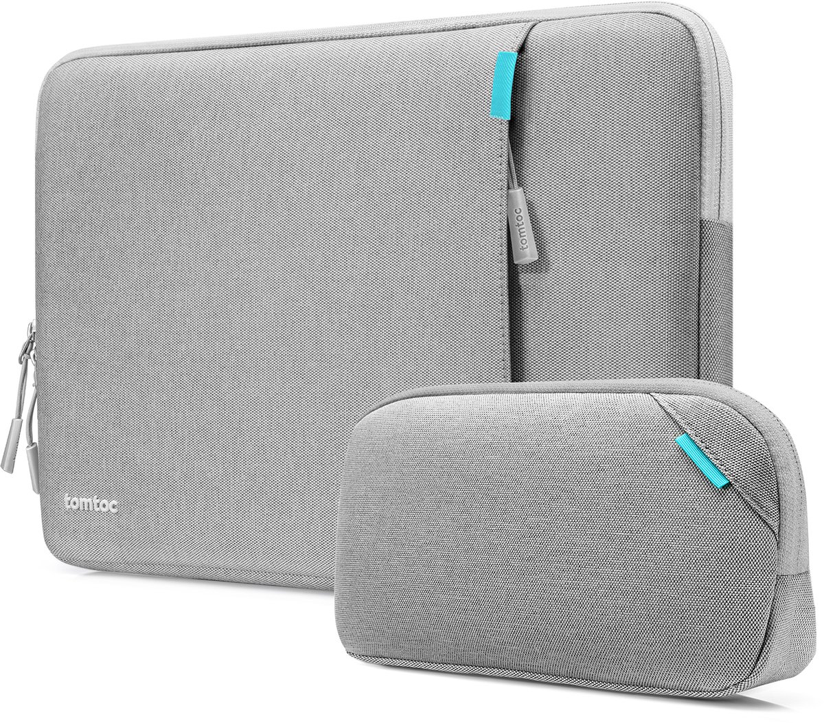tomtoc Defender-A13 360 beschermende laptophoes set voor 13-inch MacBook Air M5/A3449 (2026) M4/A3240 M3/A3113 M2/A2681 M1/A2337, waterbestendige laptophoes met accessoiretas, geschikt voor 13" MacBook Neo A18/MacBook Pro