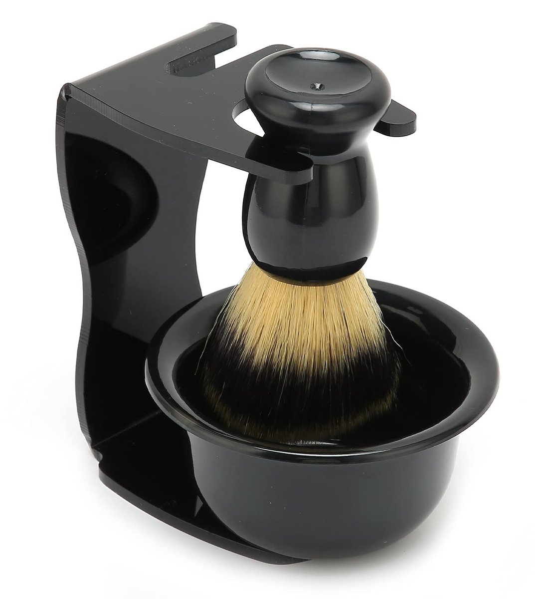Dailygoods- Scheerset 3-delig - Scheerkwast - Scheerkom - Scheermes houder - Baardverzorging - Lichtgewicht en draagbaar - Baardverzorgingsset