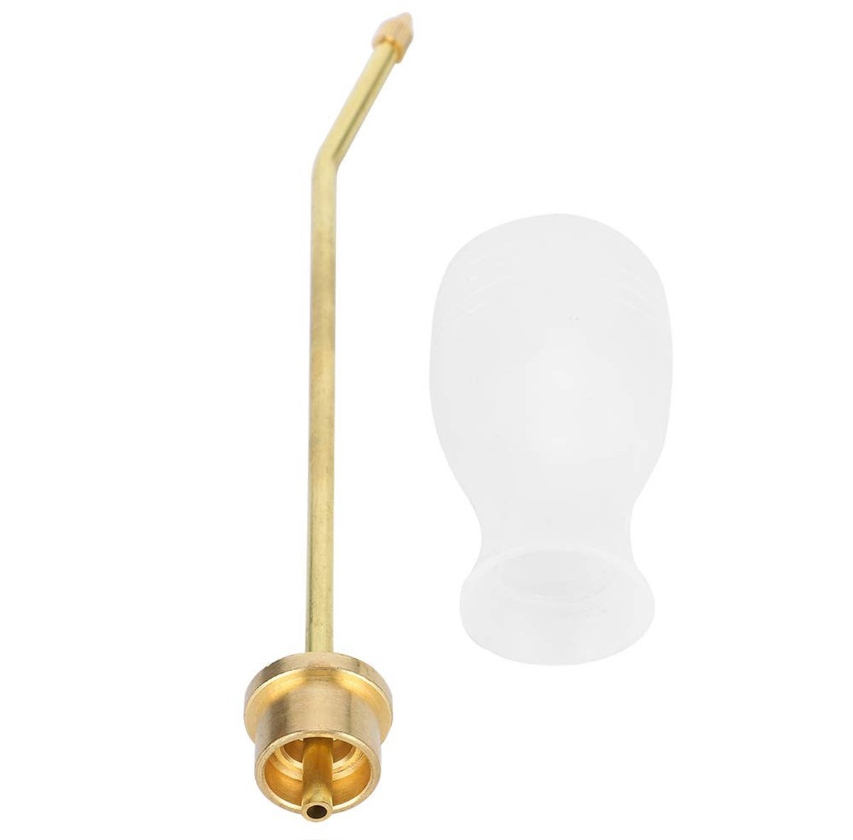Dailygoods- Poederstofdoek grote applicator - Tuinpufferstofdoek - Multifunctioneel gebruik - Siliconen/kopermaterialen - Lange spuitstang - Transparant vulgedeelte - Stofdoek