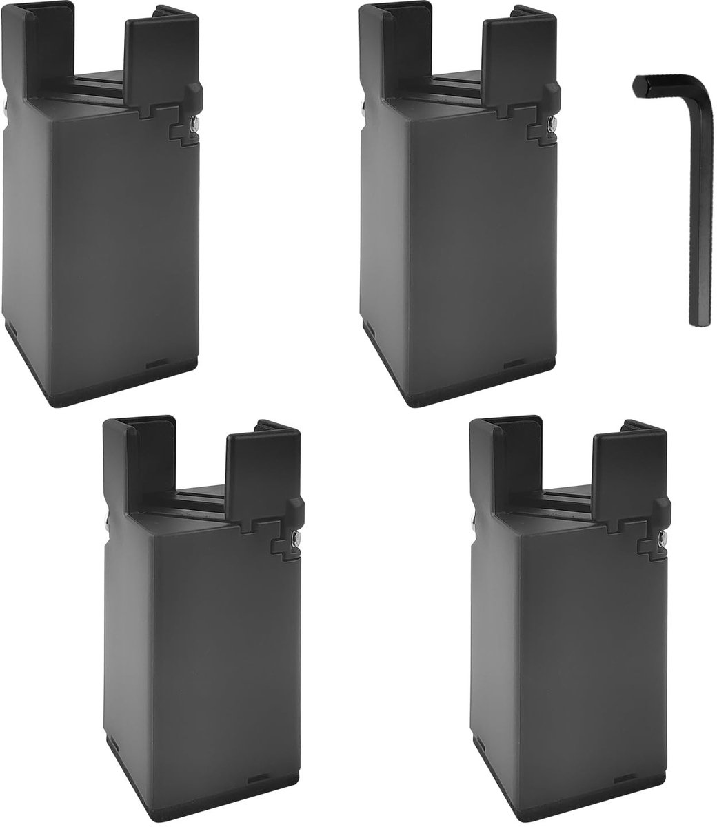 Dailygoods- Meubelverhoger 10 cm - Meubelverhogers 4 stuks - Verstelbare Meubelverhoging - Bedverhoging - Sofaverhoging - Duurzaam Hard Plastic
