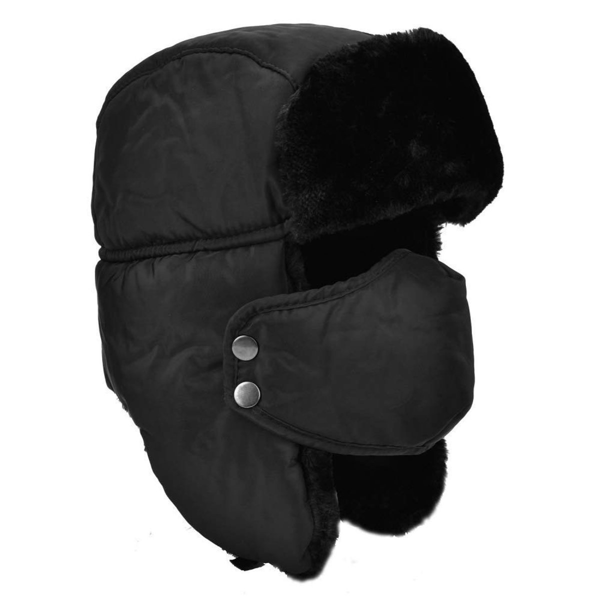 Dailygoods- Pilotenmuts Waterdicht - Bontmuts - Uniseks - Wintermuts met Oorkleppen - Afneembaar Gezichtsmasker - Koudebestendig tot -40°C - Bomberhoed