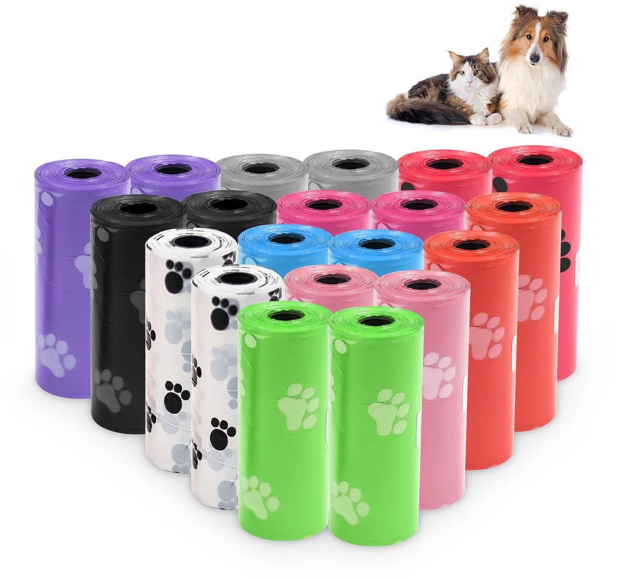 Dailygoods- Hondenpoepzakjes 300 Stuks - Afbreekbare Poepzakjes - Rollen voor Huisdieren - Duurzaam en Lekvrij - 22x30 cm - Voor Binnen en Buiten