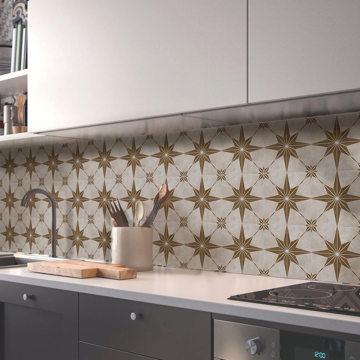 Dailygoods- Wandstickers Boho Stijl - Tegelstickers 20x20 cm - Set van 25 - Waterdicht - Zelfklevend - Voor Keuken/Badkamer