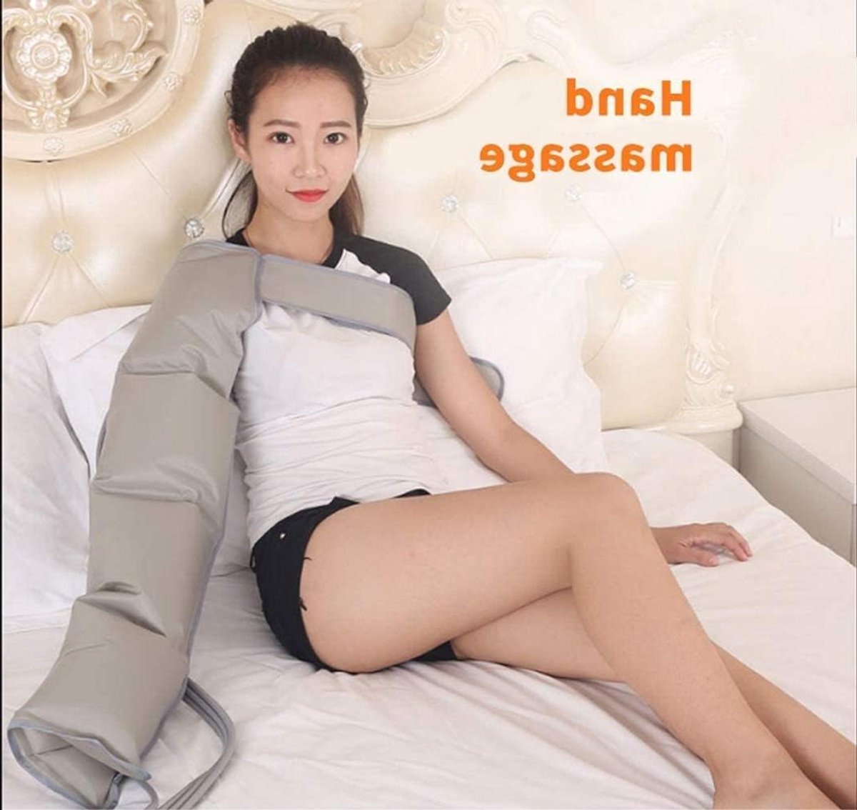 Luchtcompressie Beenmassager - Lymfedrainage Apparaat - Spierontspanning - 4 Airbags - 0-30 Min Timer - Arms
