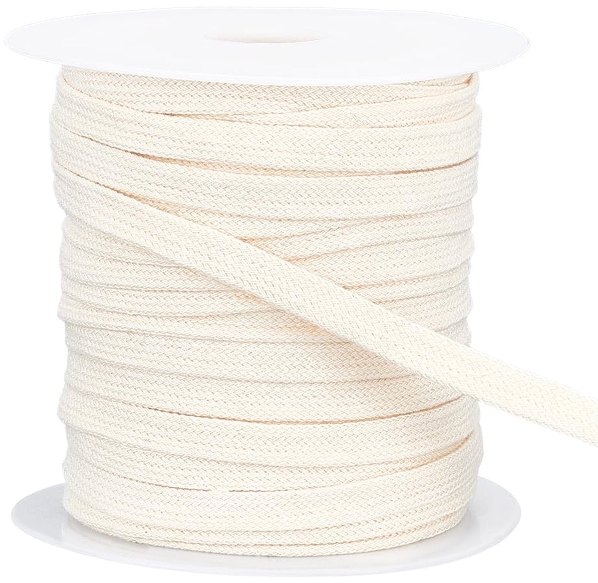 Dailygoods- Trekkoord 25 m - Dubbellaags Holle Trekkoord - Zacht Katoenen Trekkoord - Vervanging Koord - 8 mm Breed - Sterk en Duurzaam