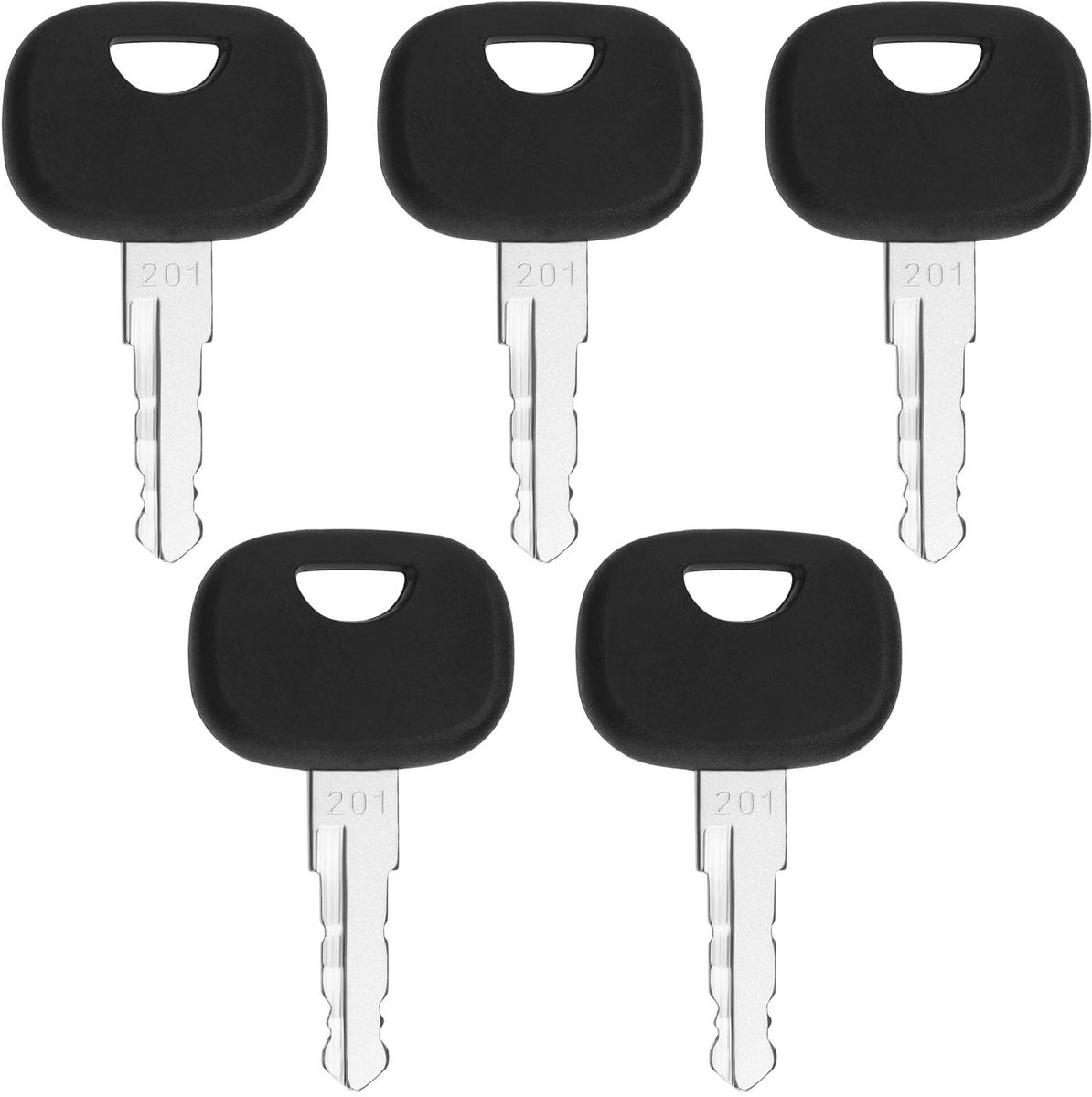 Dailygoods- Heftruck Sleutel Vervanging - 5x Sleutels - Geschikt voor Atlas/Terex - Schokbestendig - Corrosiebestendig - Eenvoudig te Vervangen - Start Sleutel