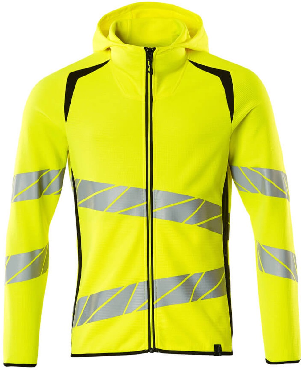 Mascot Accelerate Safe Capuchontrui met rits 19284-781 - Hi-Vis geel/zwart - 3XL