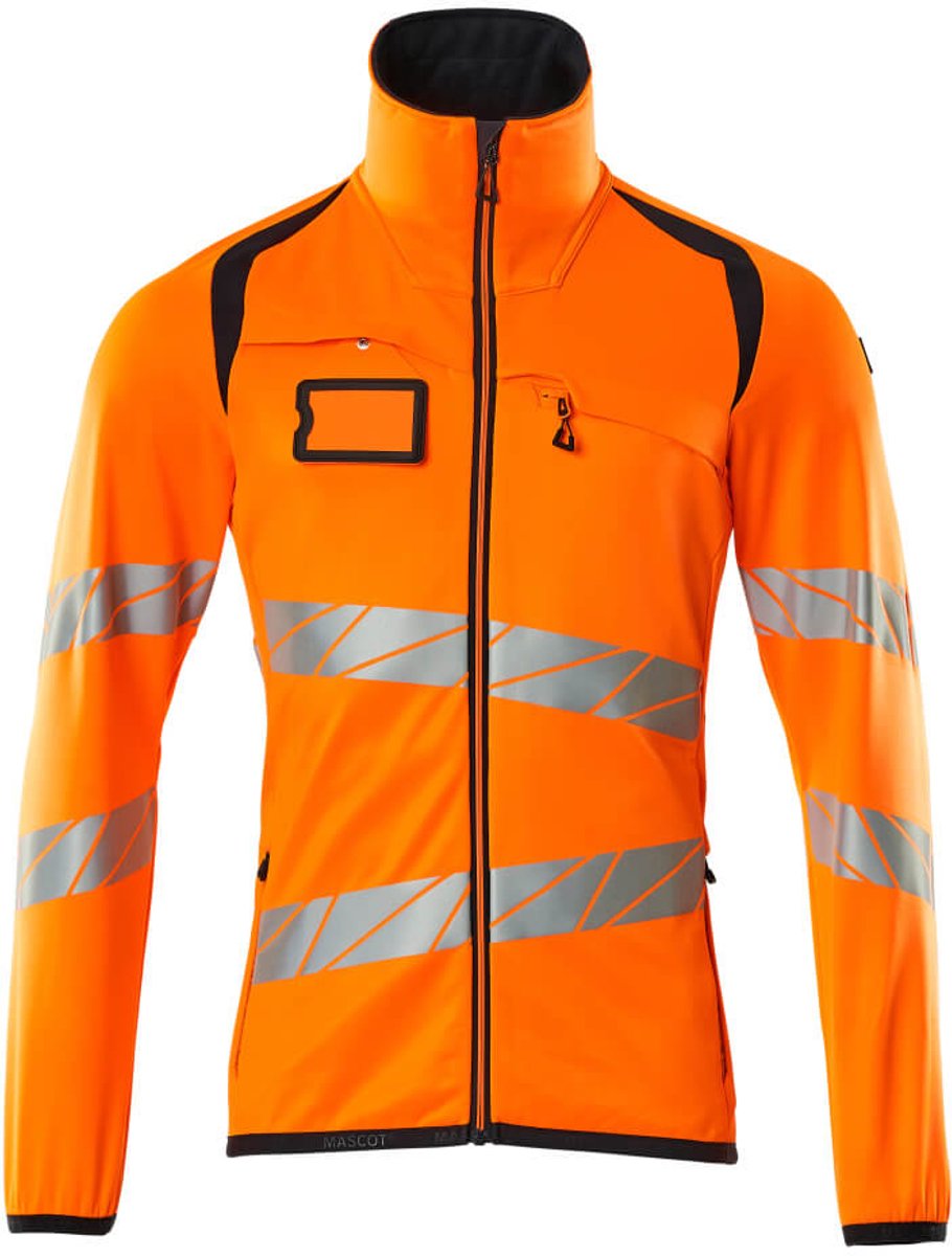 Mascot Accelerate Safe Fleecetrui met rits 19103-315 - hi-vis oranje/donkermarine - 3XL