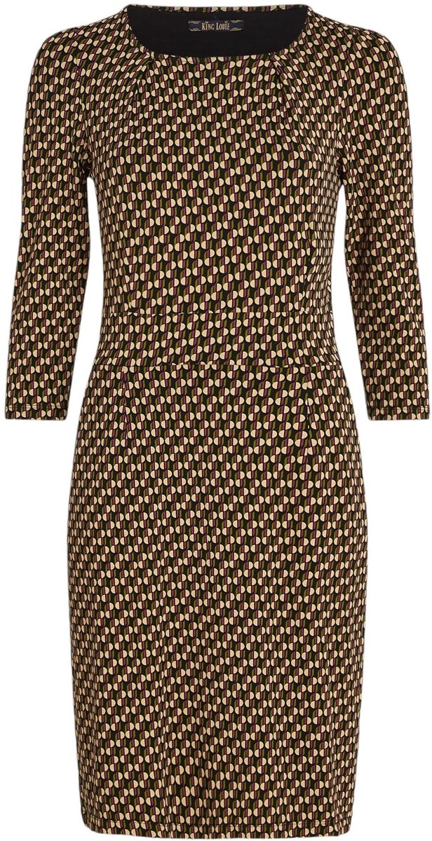Dailygoods- Damesjurk Elegante Getailleerde Pasvorm - 7/8 Mouwen - Steekzakken - Duurzaam Lenzing EcoVero - Comfortabele Jersey - Jurk