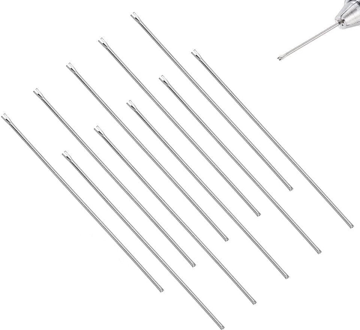 Dailygoods- Haarwortelnaalden 10 Stuks - Roestvrij Staal - Poppenhaar Gereedschap - BJD-Pruiken - Knutselbenodigdheden - Duurzaam en Onbreekbaar - Poppenhaargereedschap