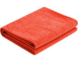 Microvezel Auto Handdoek - Droogdoek Vodden - Auto Reinigen - Extra Grote Absorptie - 180x60cm - Oranje