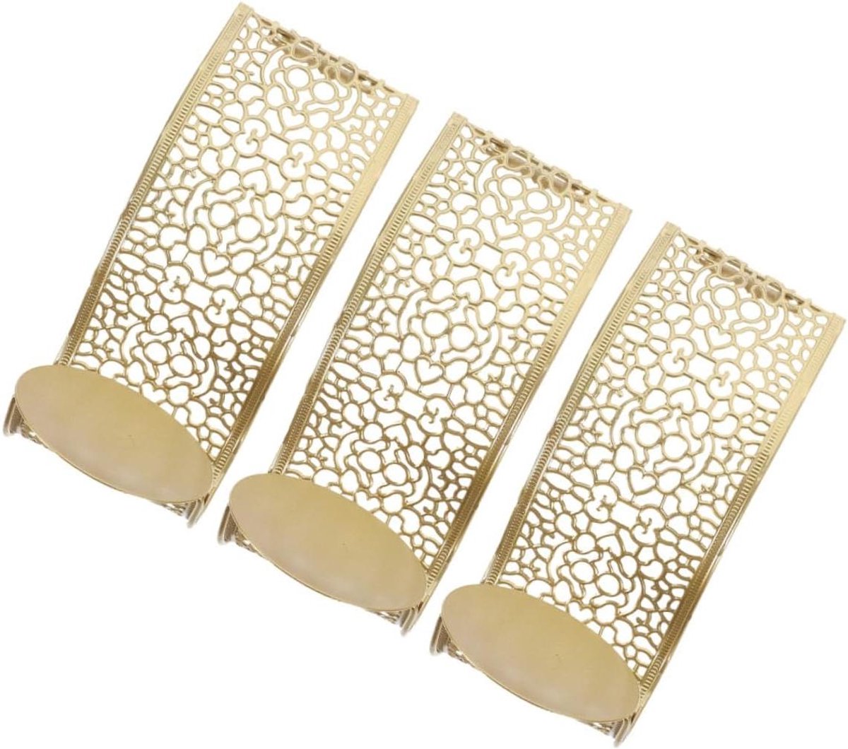 OUNONA 3-delige Wandkandelaar Decoratieve Wandlamp Muzieknoot Wandkandelaar Woondecoratie 