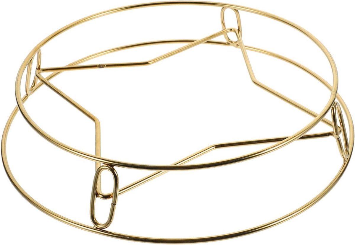 Wokhouder - Stoomrek Pannen - Efficiënt Koken - Roestvrij Staal - 25.8x22.8CM - Goud