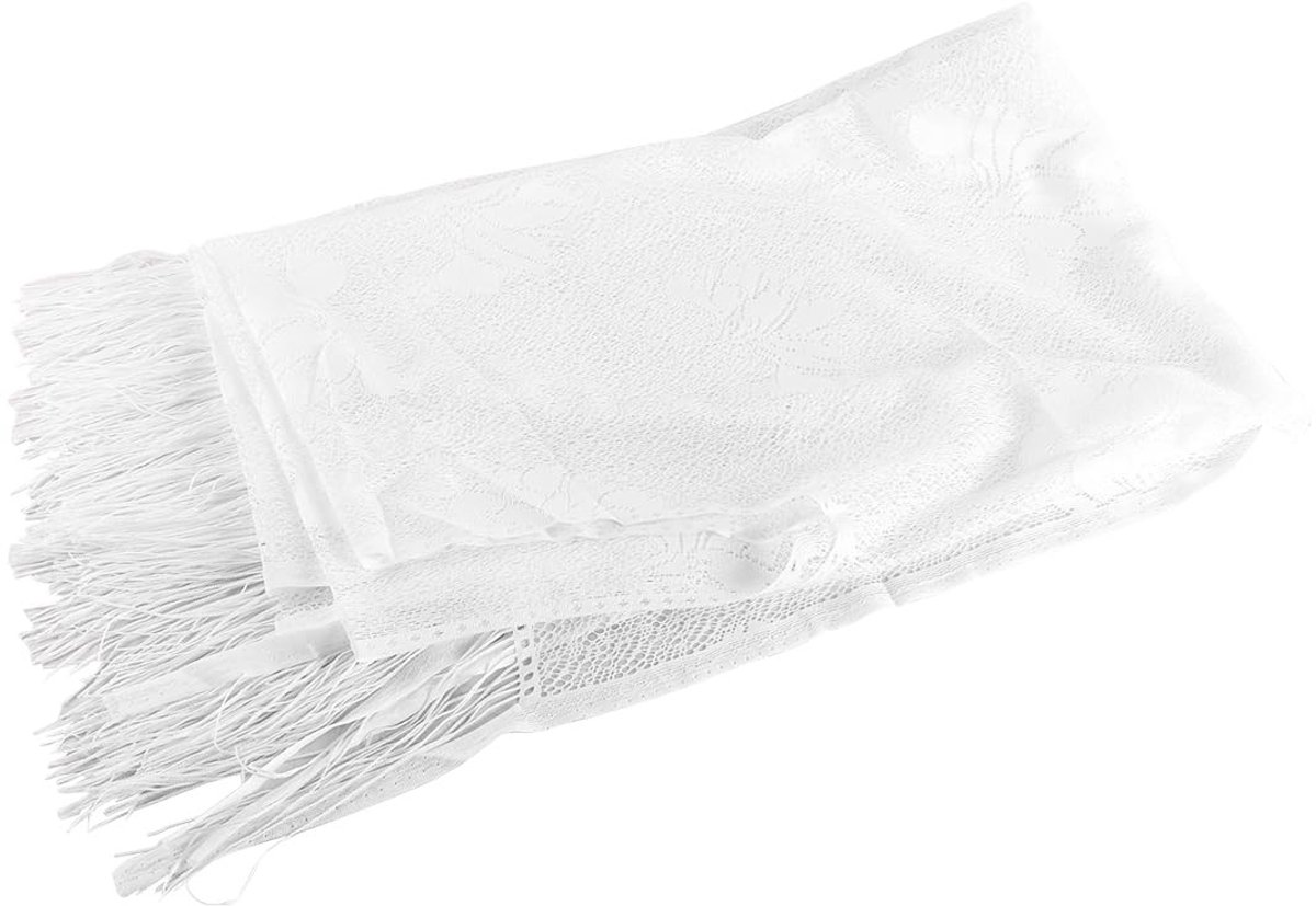 Dailygoods- Strandjurk Dames - Zacht, Dun, Transparant Materiaal - Bikini Cover-Up - Kantpatroon - Kwastjesrand - Zonbescherming - Strandponcho