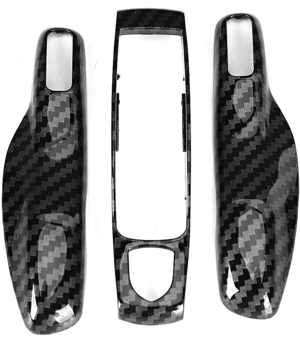 Dailygoods- Sleutelafdekking Koolstofvezel - Externe Sleutelafdekking - 3-delige Coverset - Porsche - Bescherming - Duurzaam - Sleutelcover