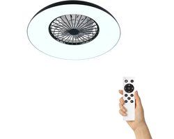 Fantiluxe - Espen - Plafondventilator met verlichting - Zwart - Ø60cm - Afstandsbediening - Met lamp - Plafond ventilator - Slaapkamer