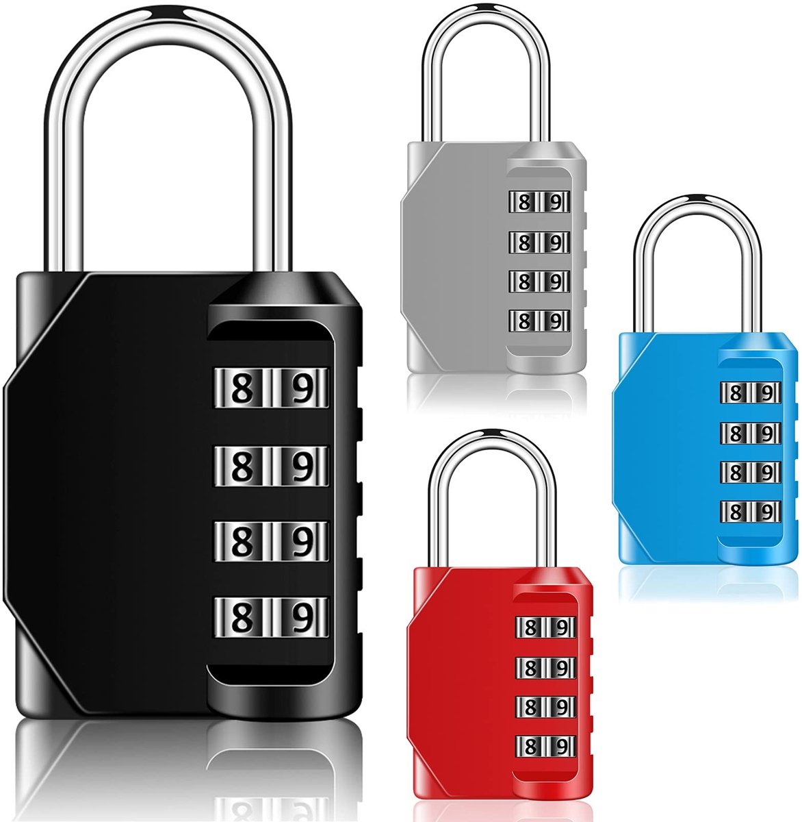 Dailygoods- Cijferslot 4 Cijfers - Waterdicht Hangslot - Hangslot met Sleutel - Outdoor Lock - Geschikt voor Gym/School - Eenvoudig te Gebruiken