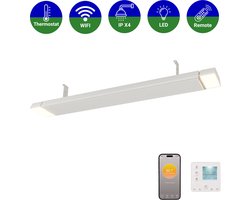 VH Infrarood warmte straler Ostuni LED - 1800 watt - Wit - Inclusief thermostaat - met Wifi functie - Hoge stralingswarmte