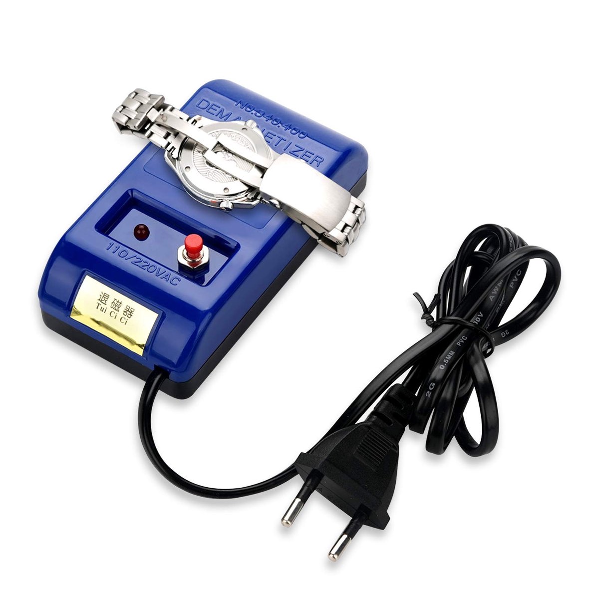 Dailygoods- Horloge Demagnetizer Professionele Tool - Horlogereparatie - Kwartshorloge Demagnetiseren - Lichtgewicht - Duurzaam - 11 x 6 x 3,2 cm - Horlogereparatietool