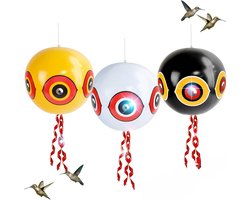 Vogel Schrikballon - Set van 3 Vogelafschrikballonnen met Ogenprint - Duivenverjager - Effectief tegen Duiven - Mussen en Kraaien - Geschikt voor Tuin en Fruitbomen