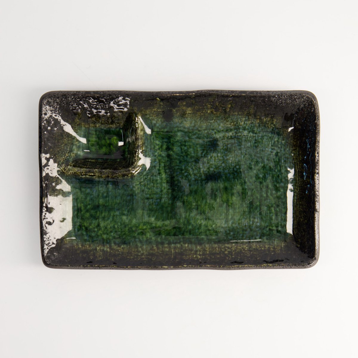 Tokyo Design Studio - Mino Craft Verdeeld Bord - Groen - 21 x 13,5 cm