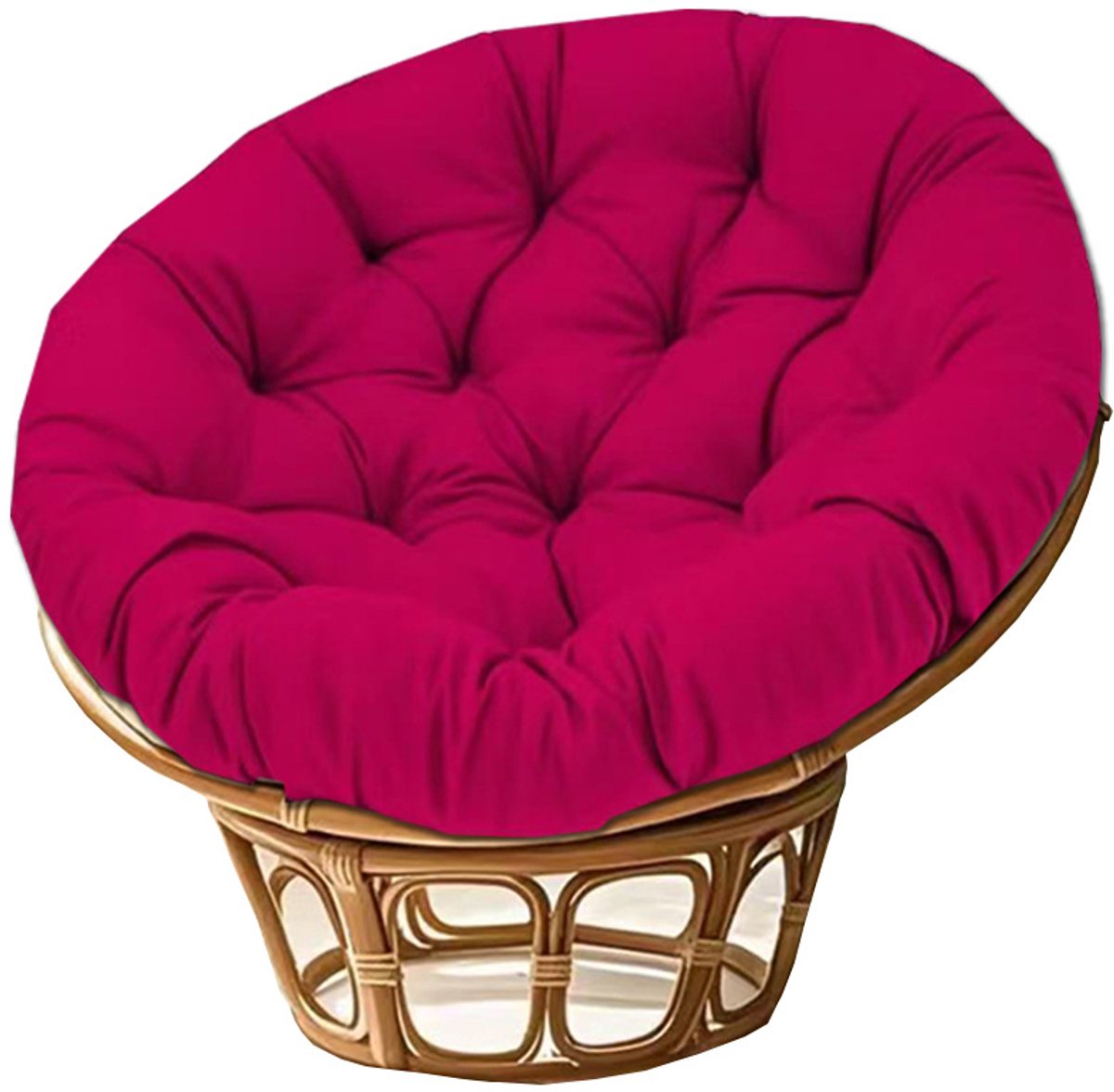 Bordeauxrood Zitkussen - rond - 40x40cm - geschikt voor hangmanden/schommels/radarstoelen - rugleuning