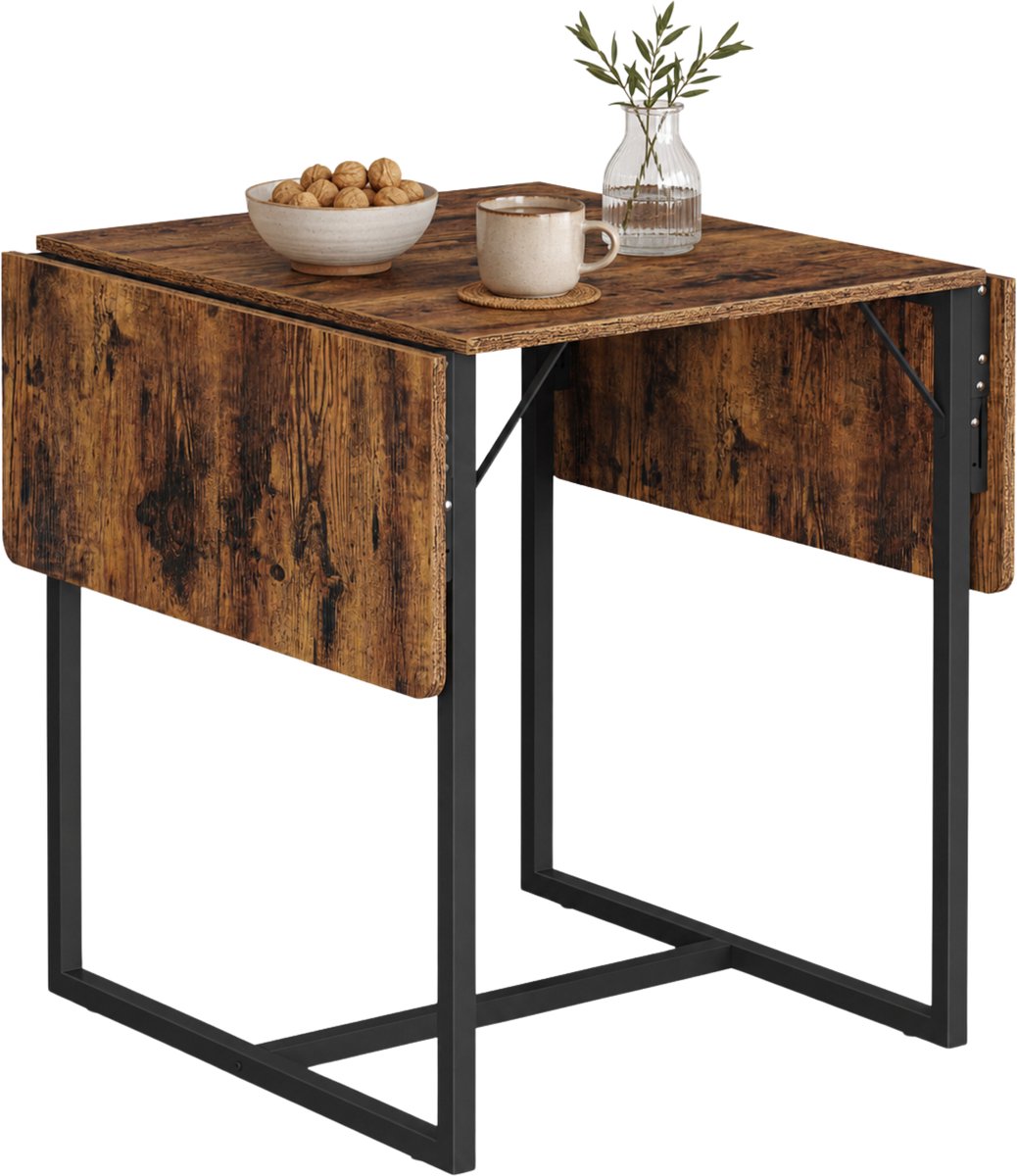 ACAZA Eettafel - Inklapbare Tafel - Eettafel Inklapbaar - 3 Standen - Ruimtebesparend - Stevige Tafel voor Kleine Ruimte/Kot/Appartement