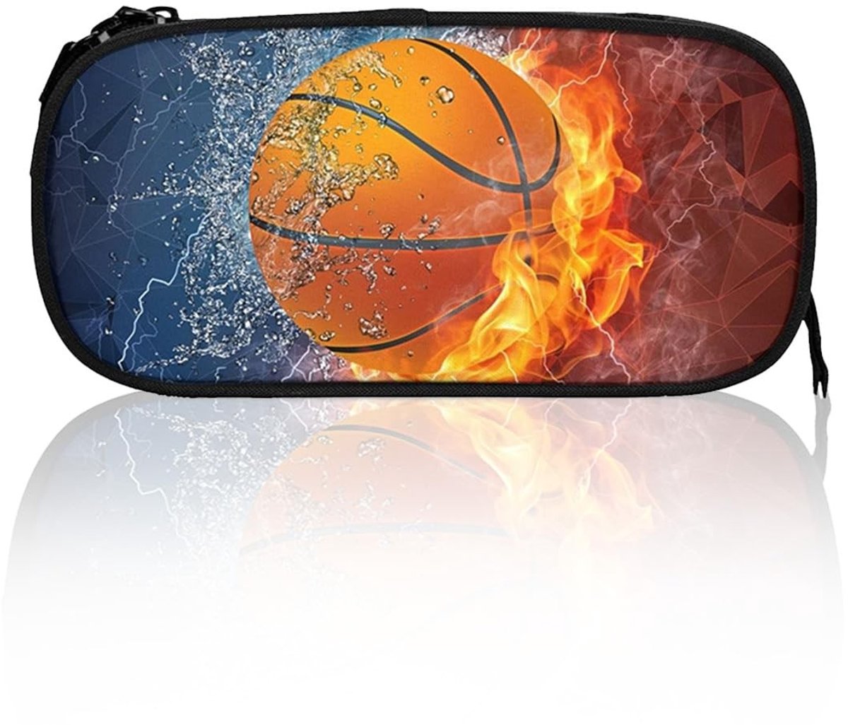 Dailygoods- Pennenetui grote capaciteit - 3D-basketbaletui - schrijfwarenetui - voor jongens/meisjes - kleuterschool etui - school/kantoor